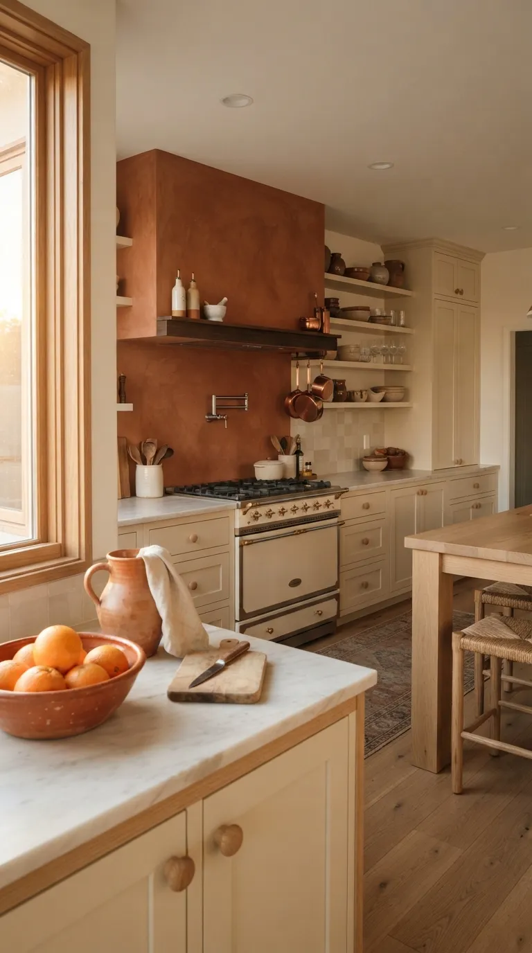 Village Kitchen Ideas Warm Terracotta Accents