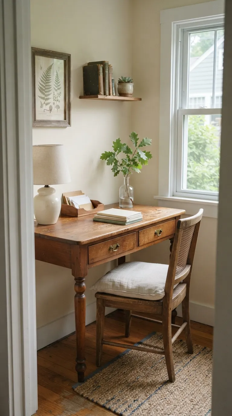 vintage cottagecore home decor Add a Small Writing Desk