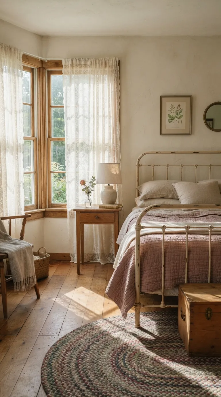 vintage cottagecore home decor Choose Lace Window Panels