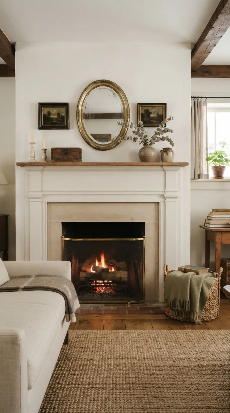 vintage cottagecore home decor Create a Soft Mantel Display
