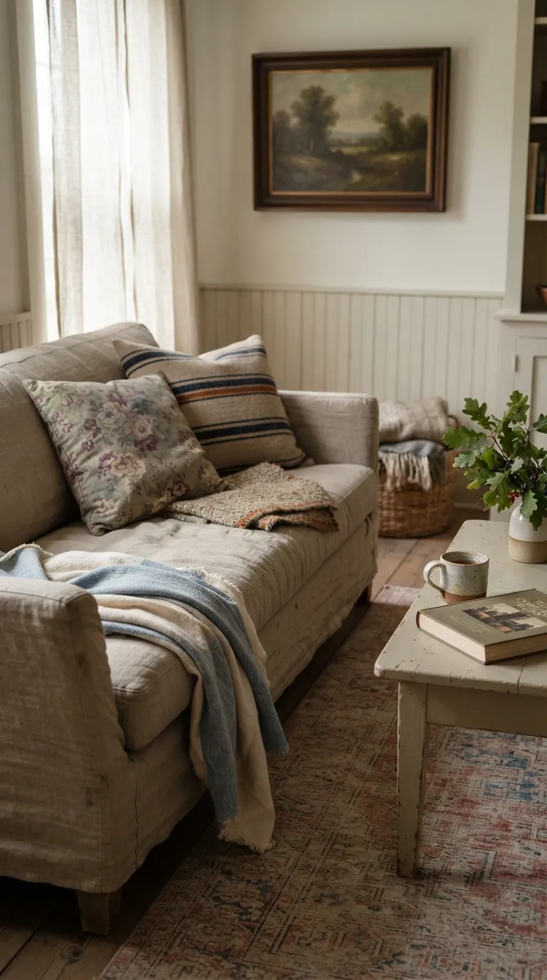 vintage cottagecore home decor Layer Vintage Textiles
