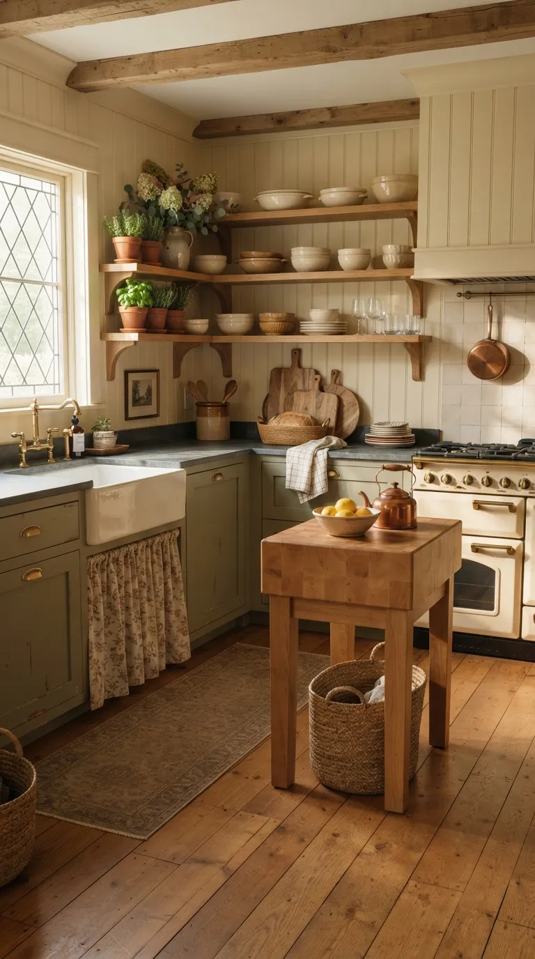 vintage cottagecore home decor Start With an Antique Cabinet