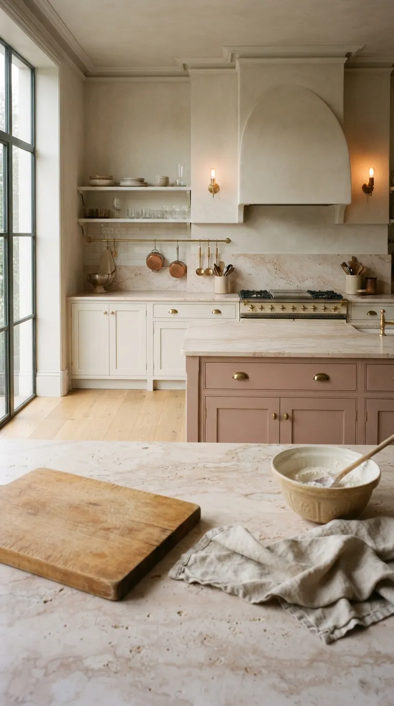 Vintage Pink Kitchen Pink Marble Countertops
