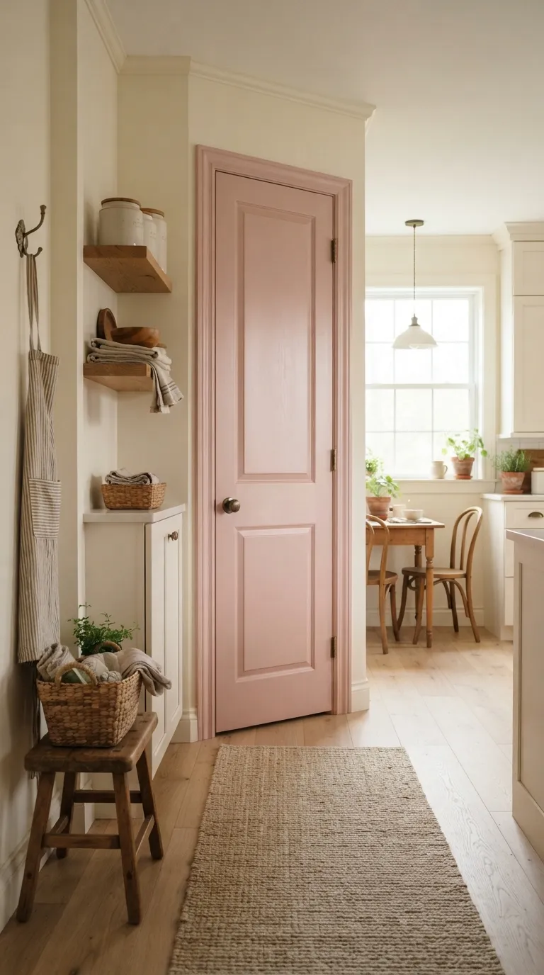 Vintage Pink Kitchen Pink Pantry Door