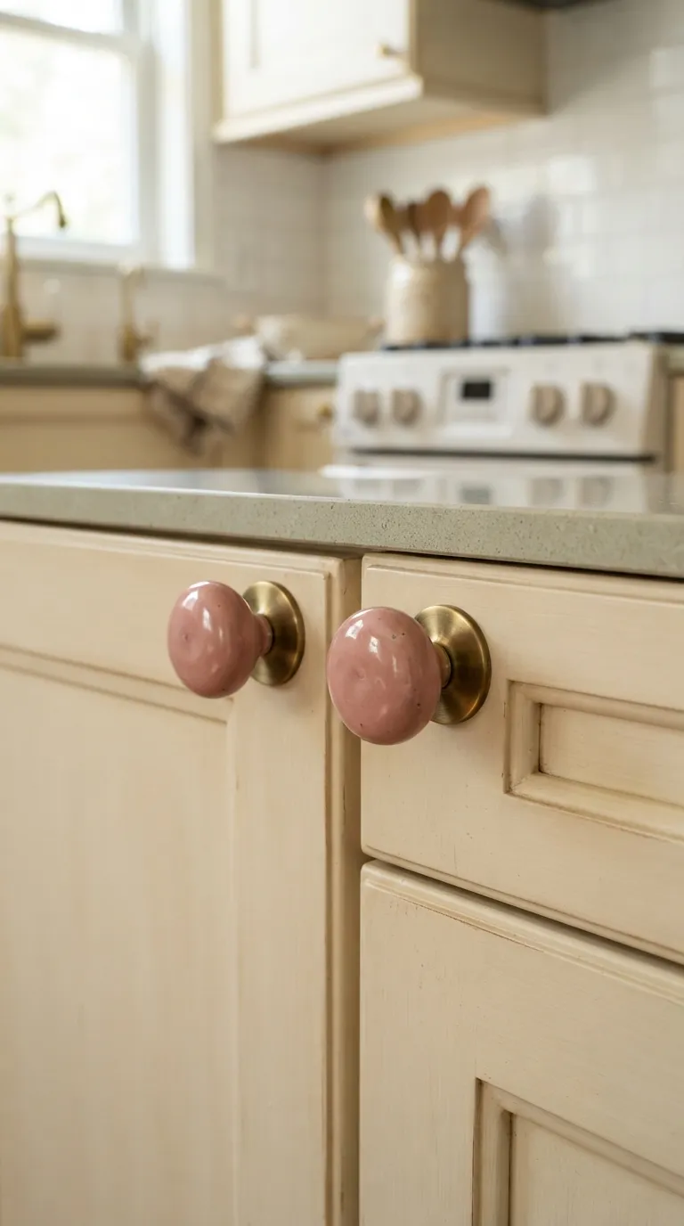 Vintage Pink Kitchen Pink Retro Cabinet Hardware
