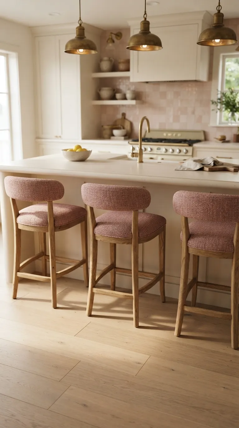 Vintage Pink Kitchen Pink Vintage Kitchen Island Stools