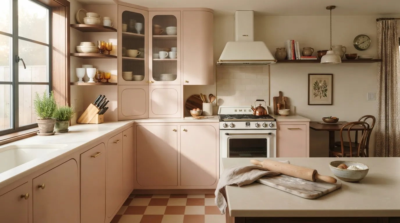 Vintage Pink Kitchen