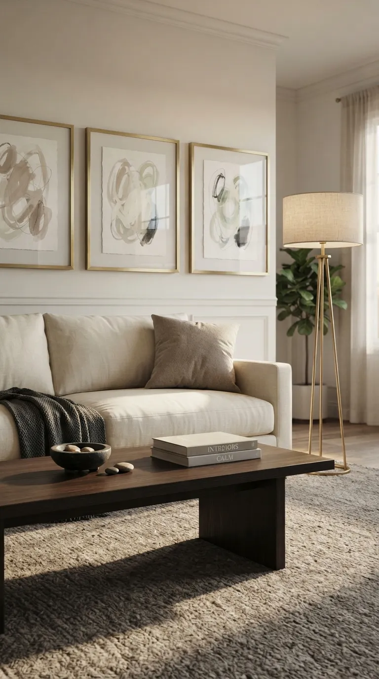 wall art living room Brass Frame Details