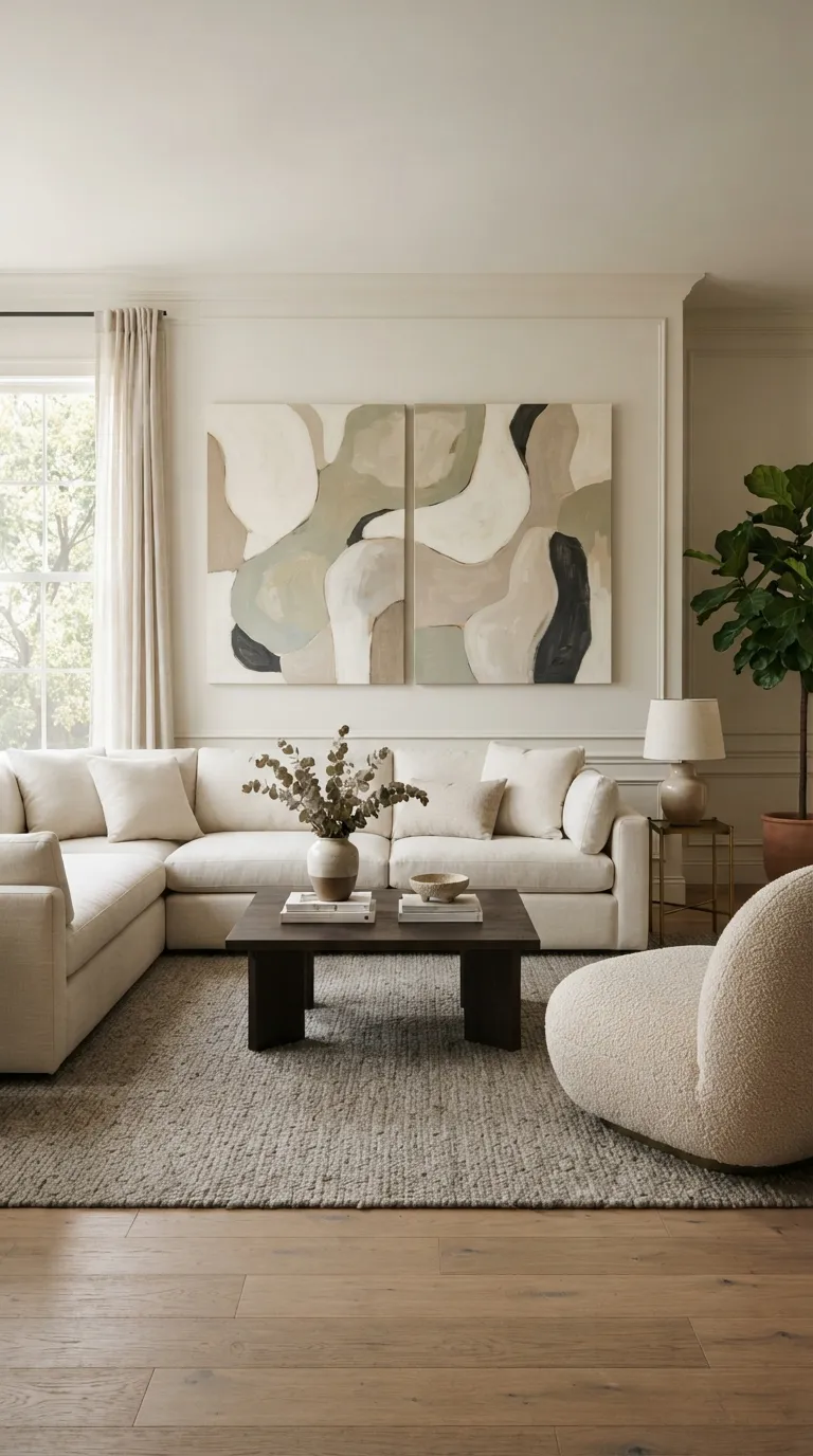 wall art living room Large Canvas Diptych