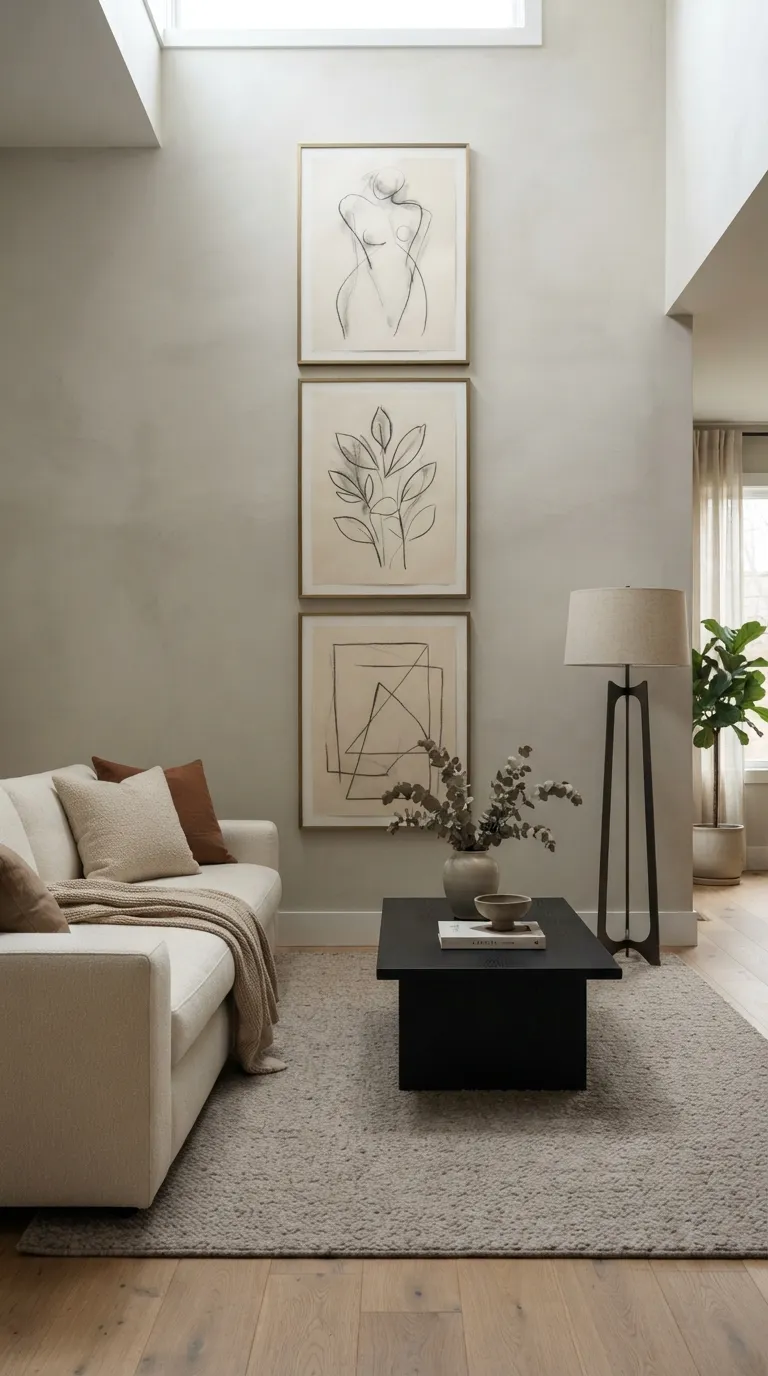 wall art living room Minimal Line Art
