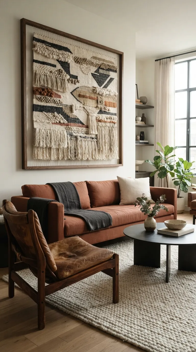 wall art living room Oversized Textile Art