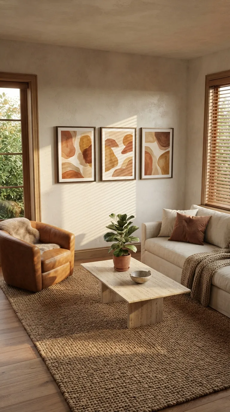 wall art living room Warm Earthy Artwork
