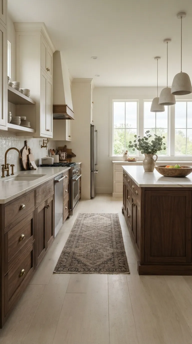 Warm Wood Kitchen Ideas Dark Wood With Warm Whites