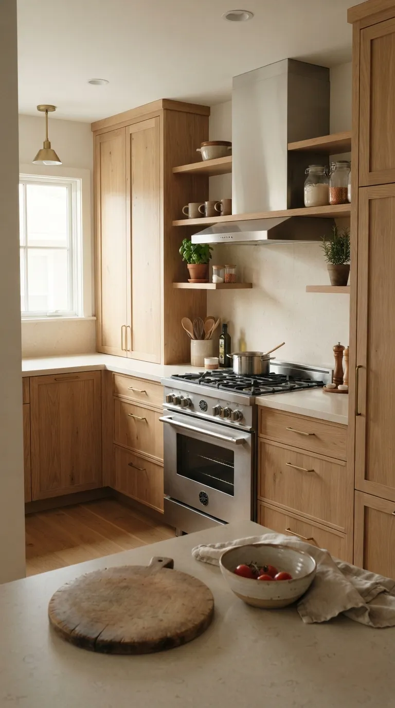 Warm Wood Kitchen Ideas Natural Oak Cabinets