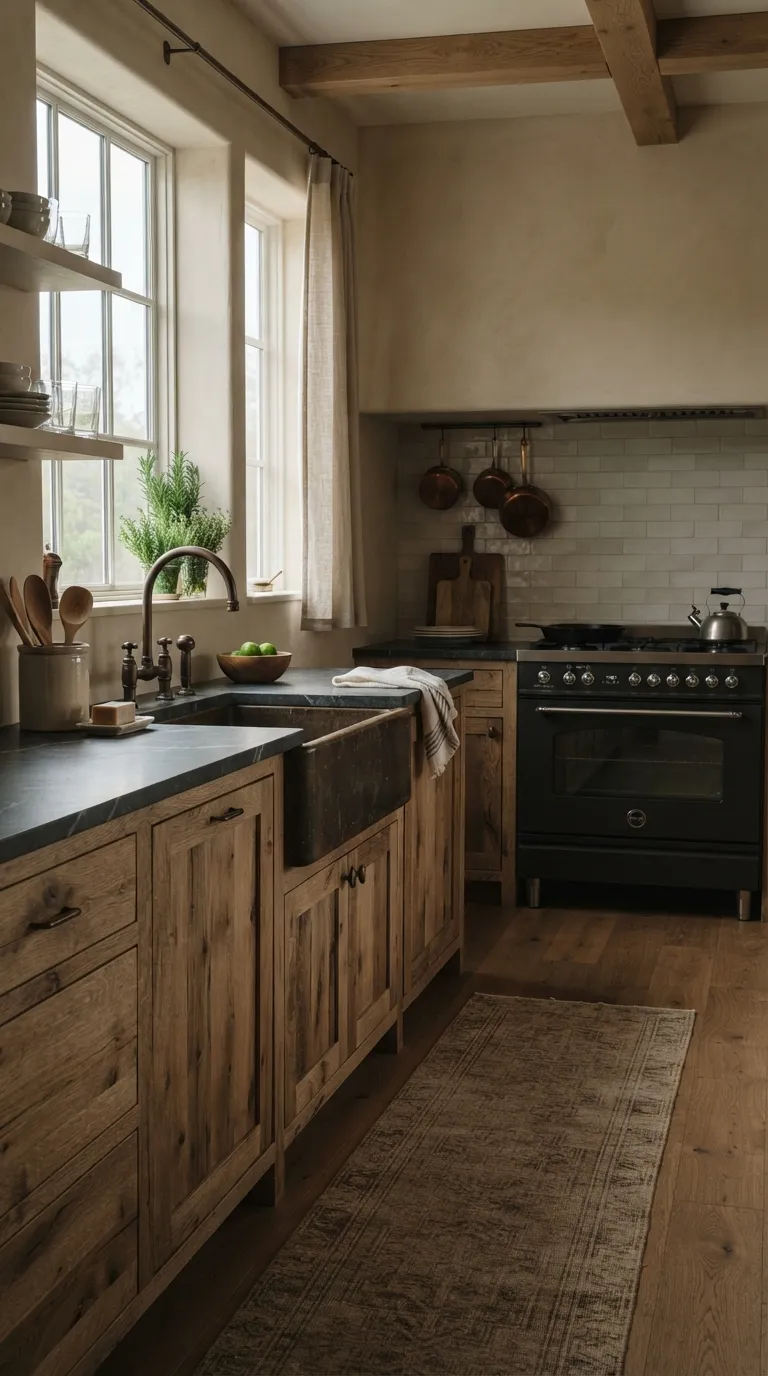 Warm Wood Kitchen Ideas Rustic Wood And Soapstone