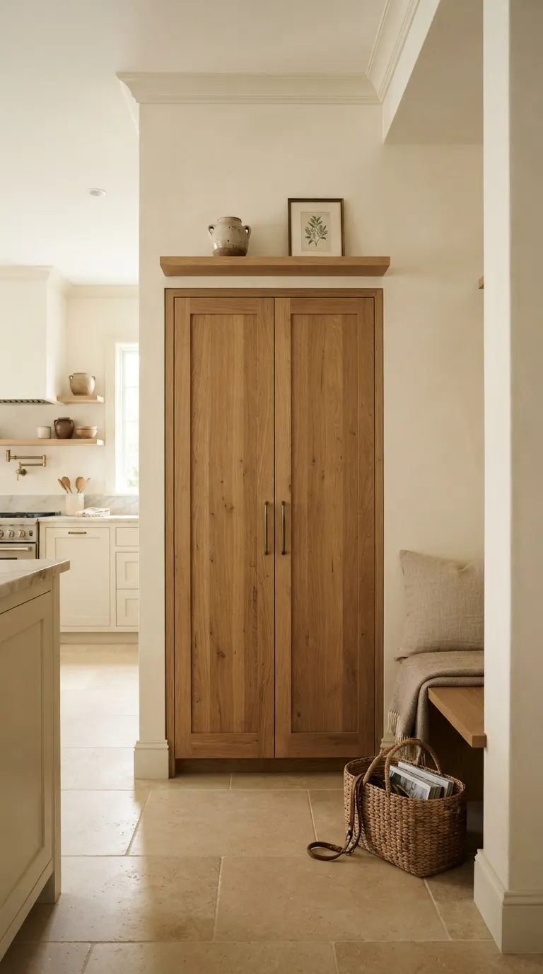 Warm Wood Kitchen Ideas Warm Wood Pantry Doors