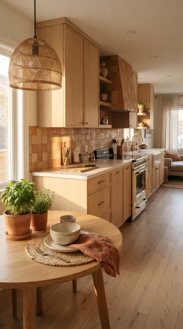 Warm Wood Kitchen Ideas Wood And Terracotta Accents