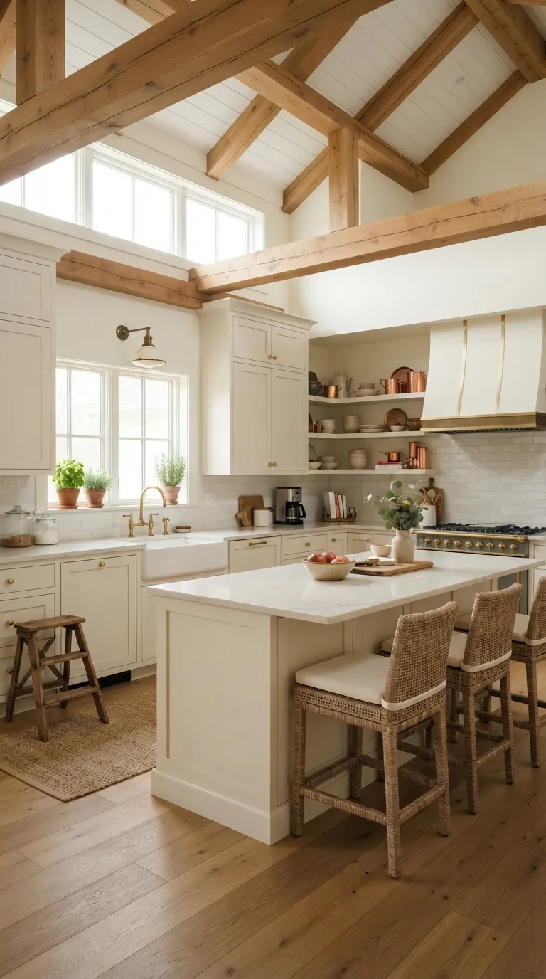 Warm Wood Kitchen Ideas Wood Ceiling Beams