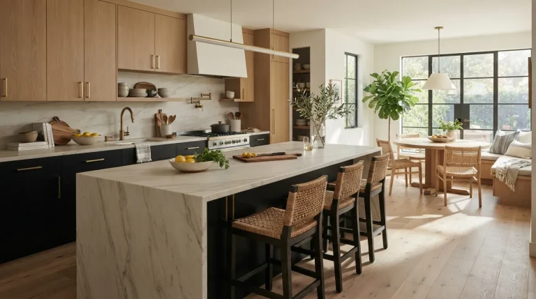 White Oak and Black Kitchen