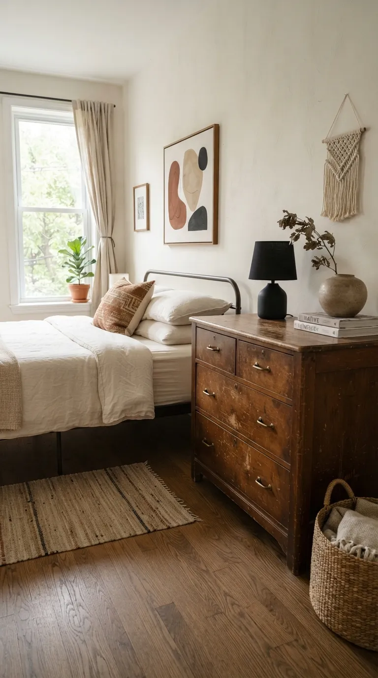 Afrohemian Bedroom Ideas Mix Vintage Furniture With Modern Pieces