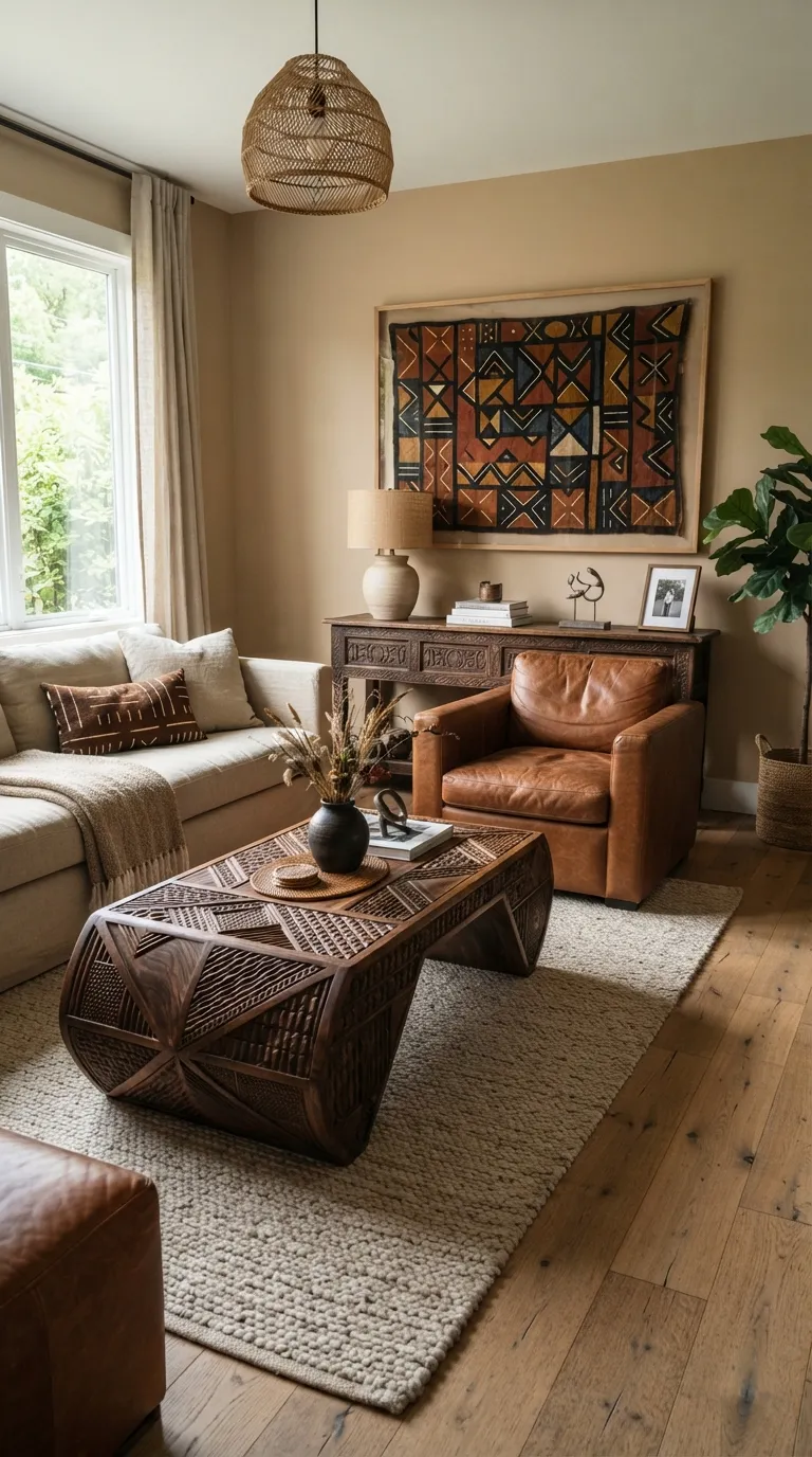 Afrohemian Living Room Build an Earthy Neutral Foundation