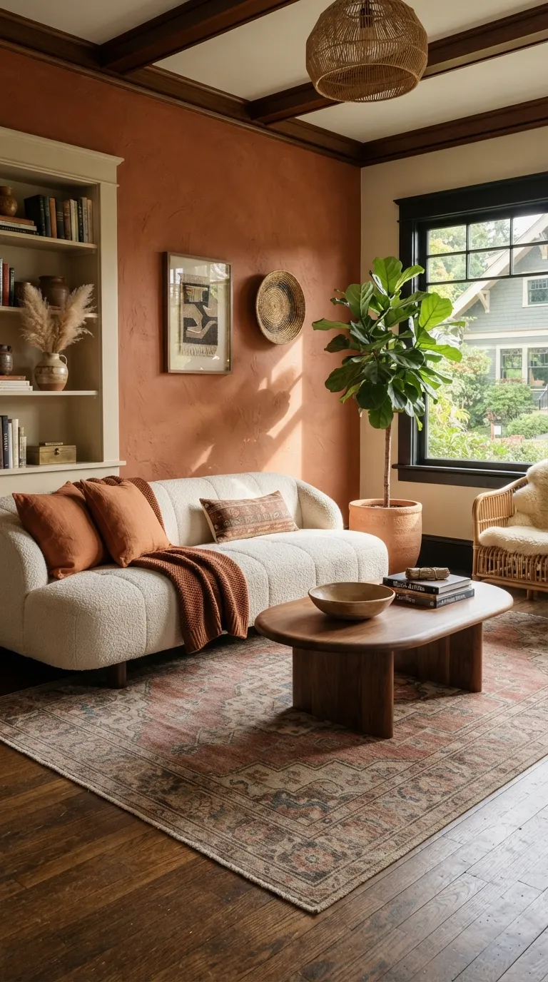 Afrohemian Living Room Layer African-Inspired Textiles