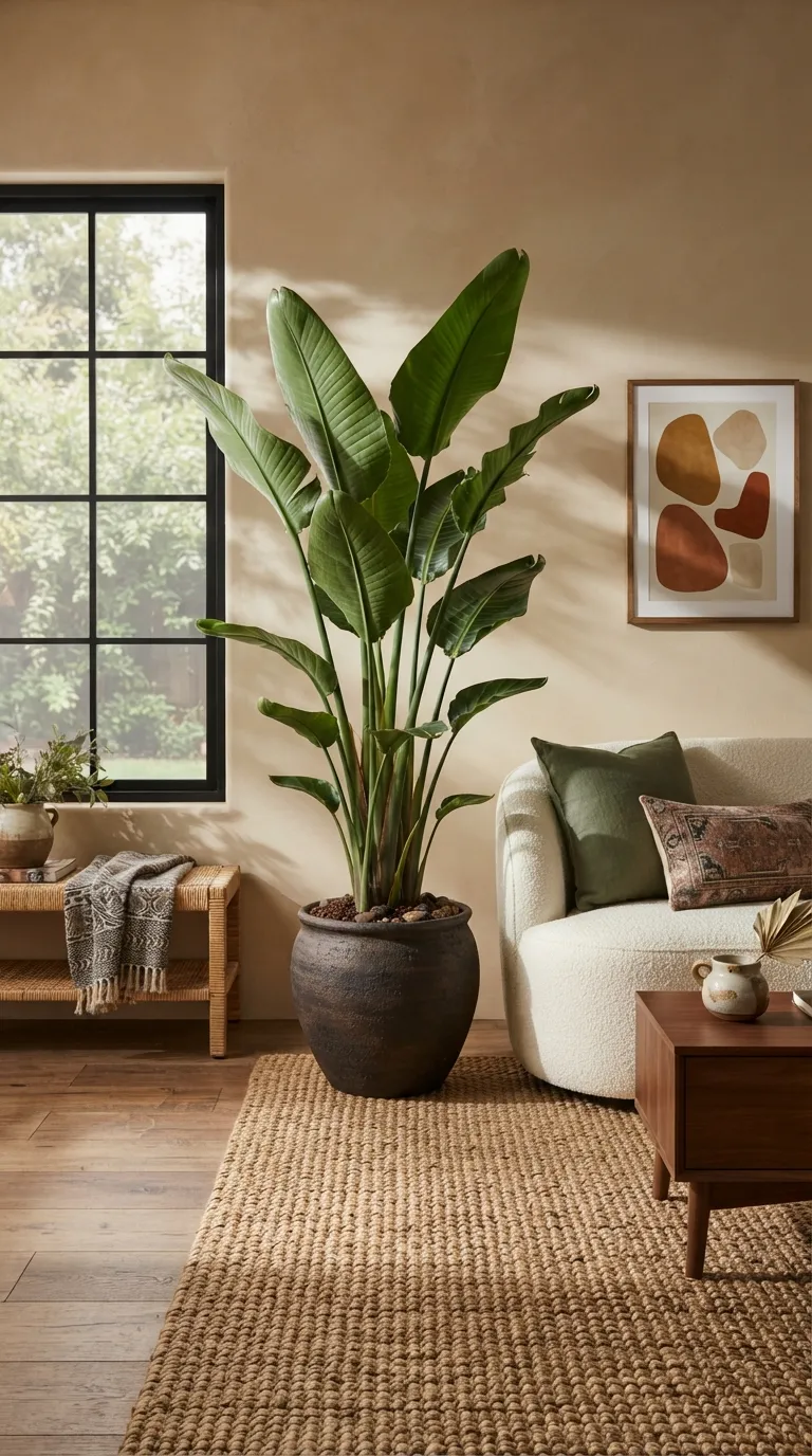 Afrohemian Living Room Mix Black Accents with Natural Materials